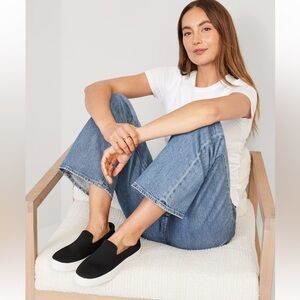 Old Navy Black Canvas Slip-Ons